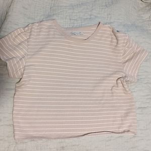 American Eagle Striped textured Tee Medium